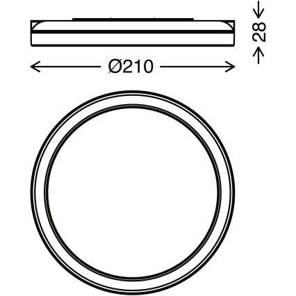 Briloner 3008-015 - LED Лампа LED/8W/230V Ø 21 см черна IP44