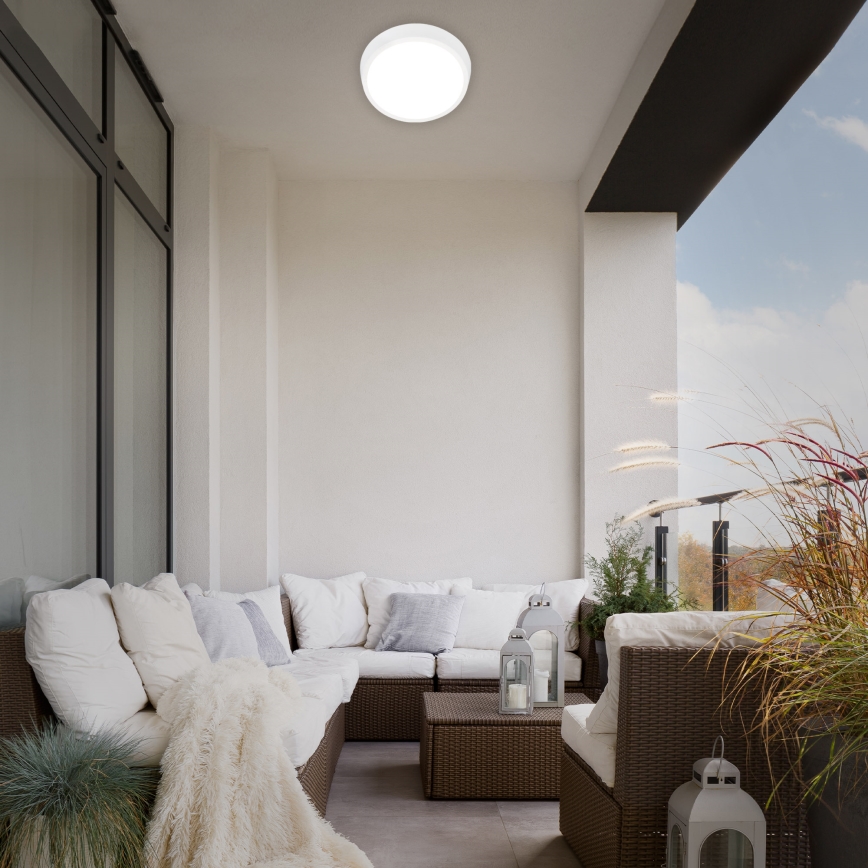 Briloner 3018-016 - Екстериорна LED лампа за таван HAGEN LED/24W/230V 4000K IP44 бял