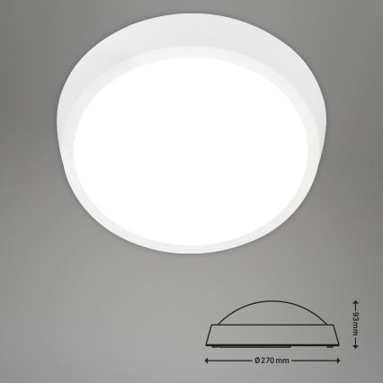 Briloner 3018-016 - Екстериорна LED лампа за таван HAGEN LED/24W/230V 4000K IP44 бял