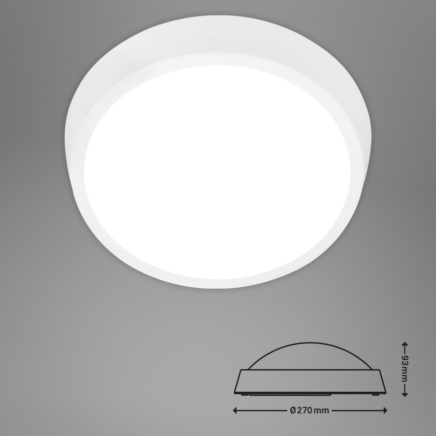 Briloner 3018-016 - Екстериорна LED лампа за таван HAGEN LED/24W/230V 4000K IP44 бял