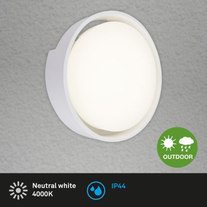 Briloner 3019-016 - LED Екстериорен аплик GENUA LED/18W/230V IP44 бял