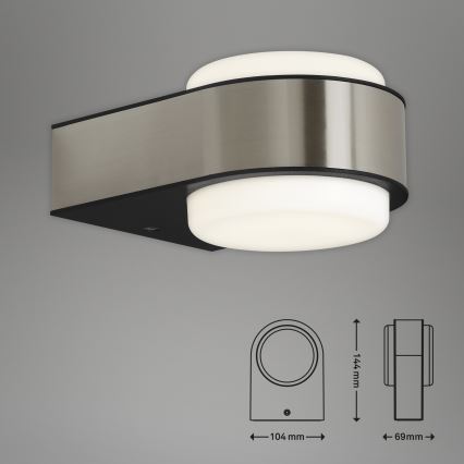 Briloner 3035-012- LED Екстериорен аплик HANAU LED/6,5W/230V IP44 матов хром