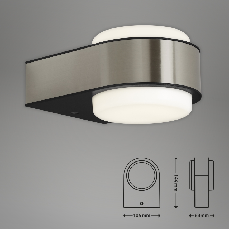 Briloner 3035-012- LED Екстериорен аплик HANAU LED/6,5W/230V IP44 матов хром