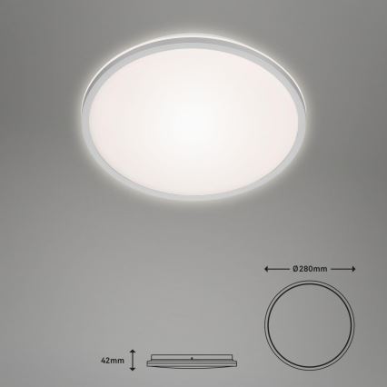 Briloner 3046-014 - LED Плафониера LED/15W/230V 4000K Ø 28 см сребрист