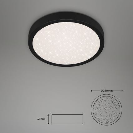 Briloner 3048-015 - LED Плафон RUNA LED/18W/230V черен