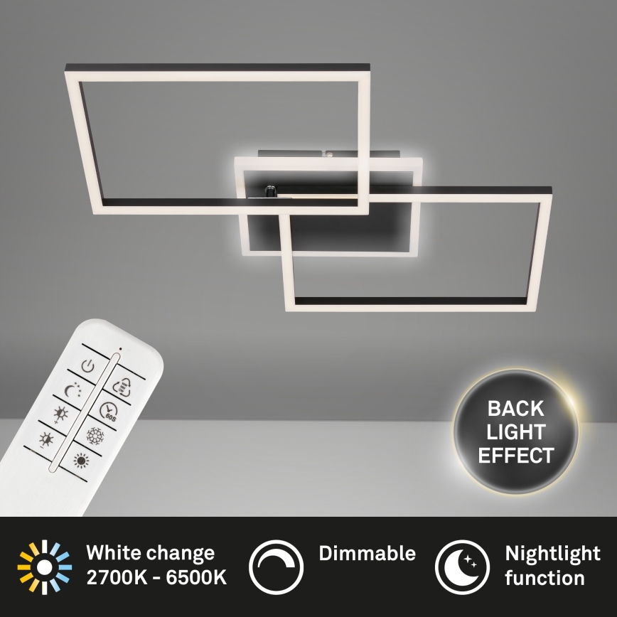 Briloner 3049-015 - LED Димируем плафон FRAME LED/40W/230V + дистанционно управление