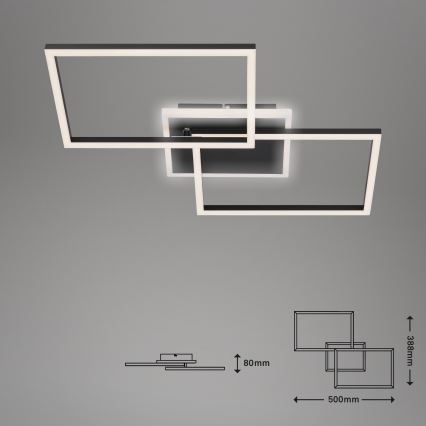 Briloner 3049-015 - LED Димируем плафон FRAME LED/40W/230V + дистанционно управление