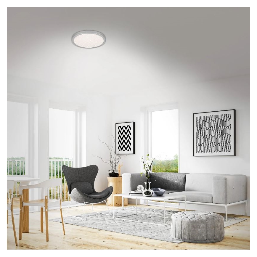 Briloner 3071-014 - LED Плафониера RUNA LED/24W/230V сребрист