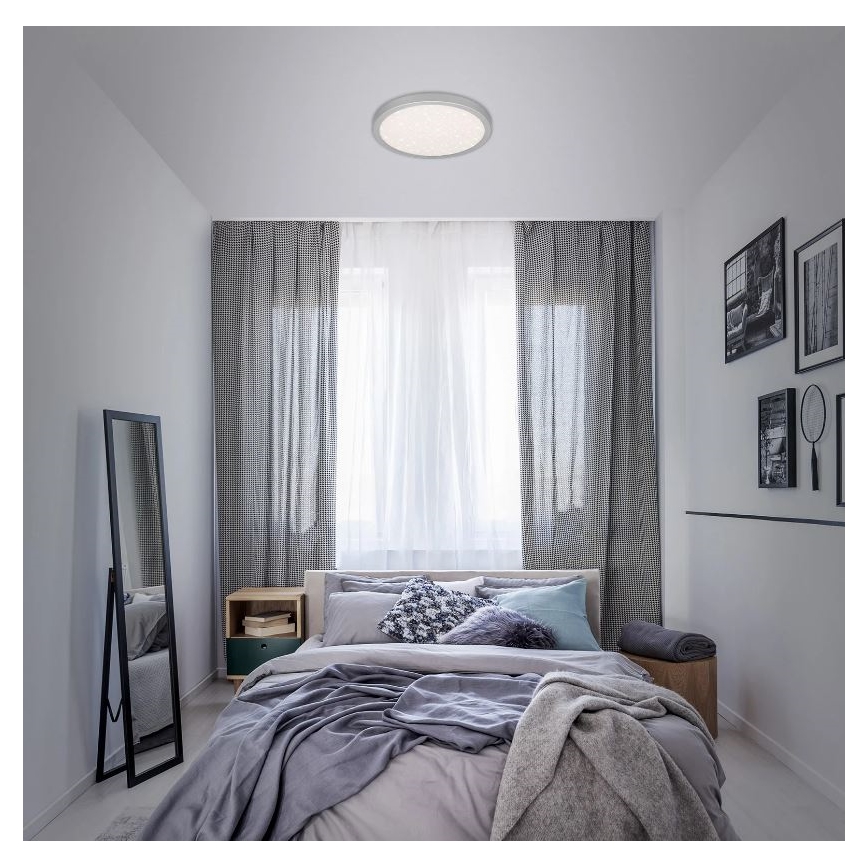 Briloner 3071-014 - LED Плафониера RUNA LED/24W/230V сребрист