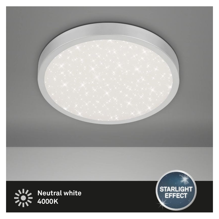 Briloner 3071-014 - LED Плафониера RUNA LED/24W/230V сребрист