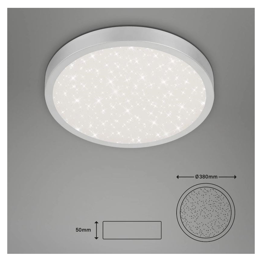 Briloner 3071-014 - LED Плафониера RUNA LED/24W/230V сребрист