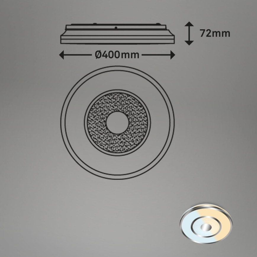 Briloner 3083-018 - LED Димируем плафон за баня COOL&COSY LED/24W/230V IP44