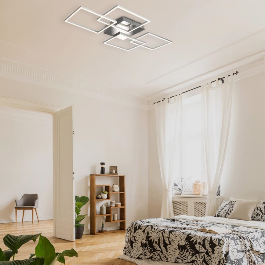 Briloner 3091-018 - LED Димируем плафон FRAME LED/30W/230V лъскав хром