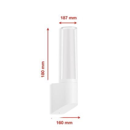 Briloner 311306TF - LED Екстериорен аплик LED/8W/230V 4000K IP44 бял