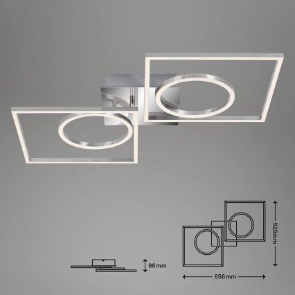 Briloner 3135-018 - LED Димируем плафон FRAME LED/43,8W/230V 3000K