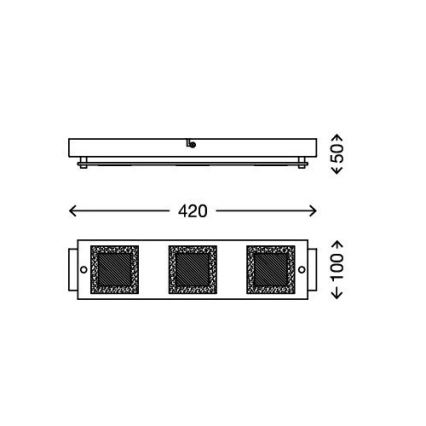 Briloner 3153-038 - LED Лампа за таван PLAZA 3xLED/5W/230V