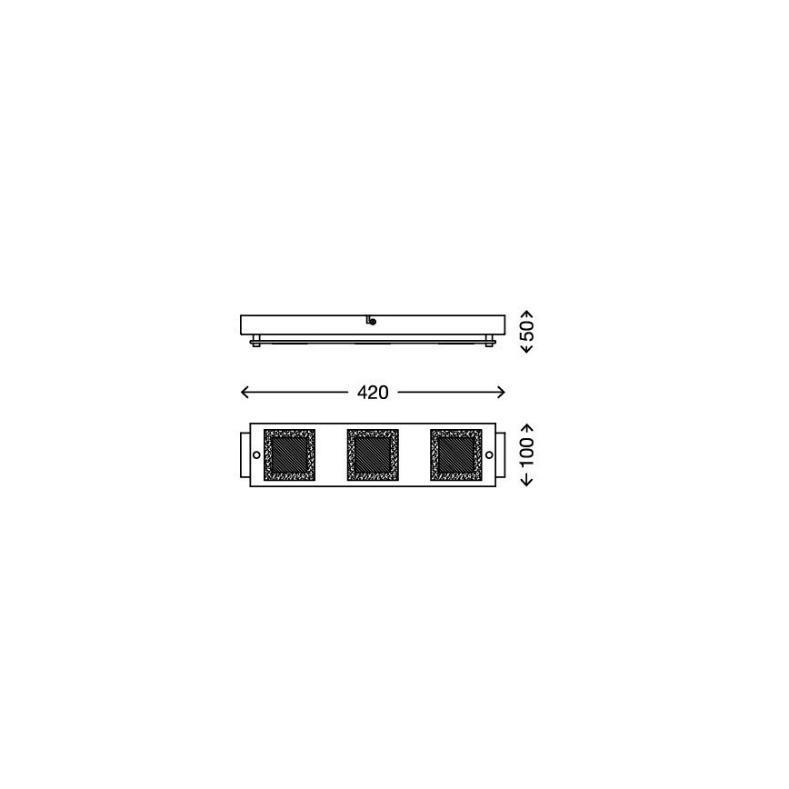 Briloner 3153-038 - LED Лампа за таван PLAZA 3xLED/5W/230V