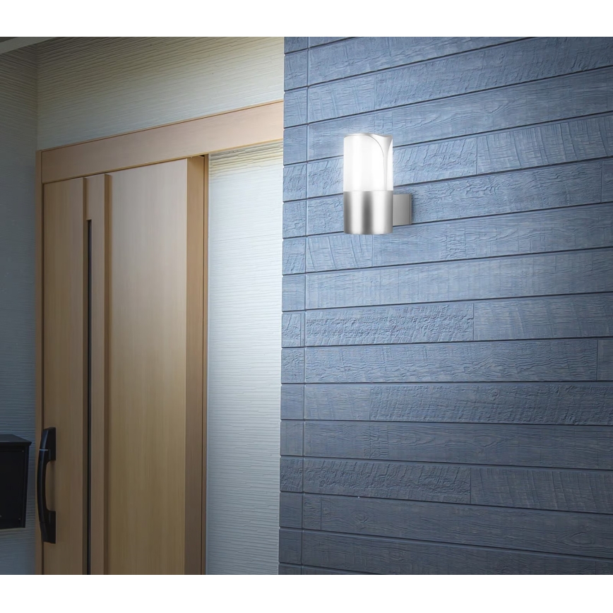 Briloner 320304TF - Външна стенна лампа 1xE27/12W/230V IP44, сребриста