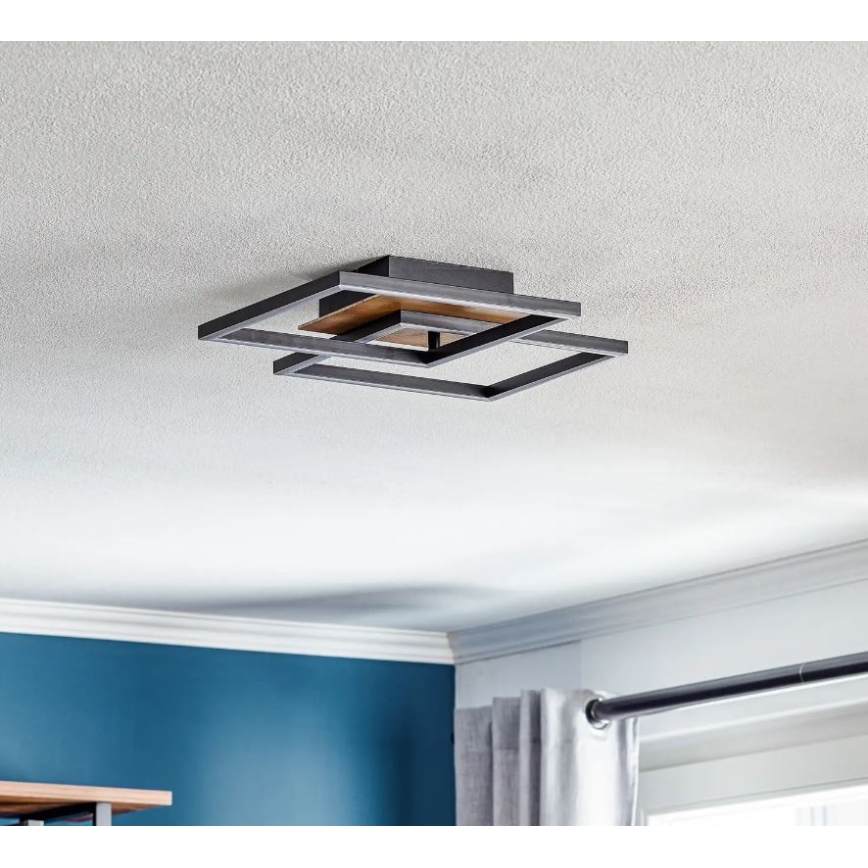 Briloner 3210-014 - LED Димируем плафон FRAME 2xLED/11W/230V кафяв