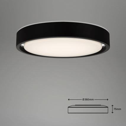 Briloner 3227-015 - LED RGB Димируем плафон със сензор TALENA LED/24W/230V черен + дистанционно управление
