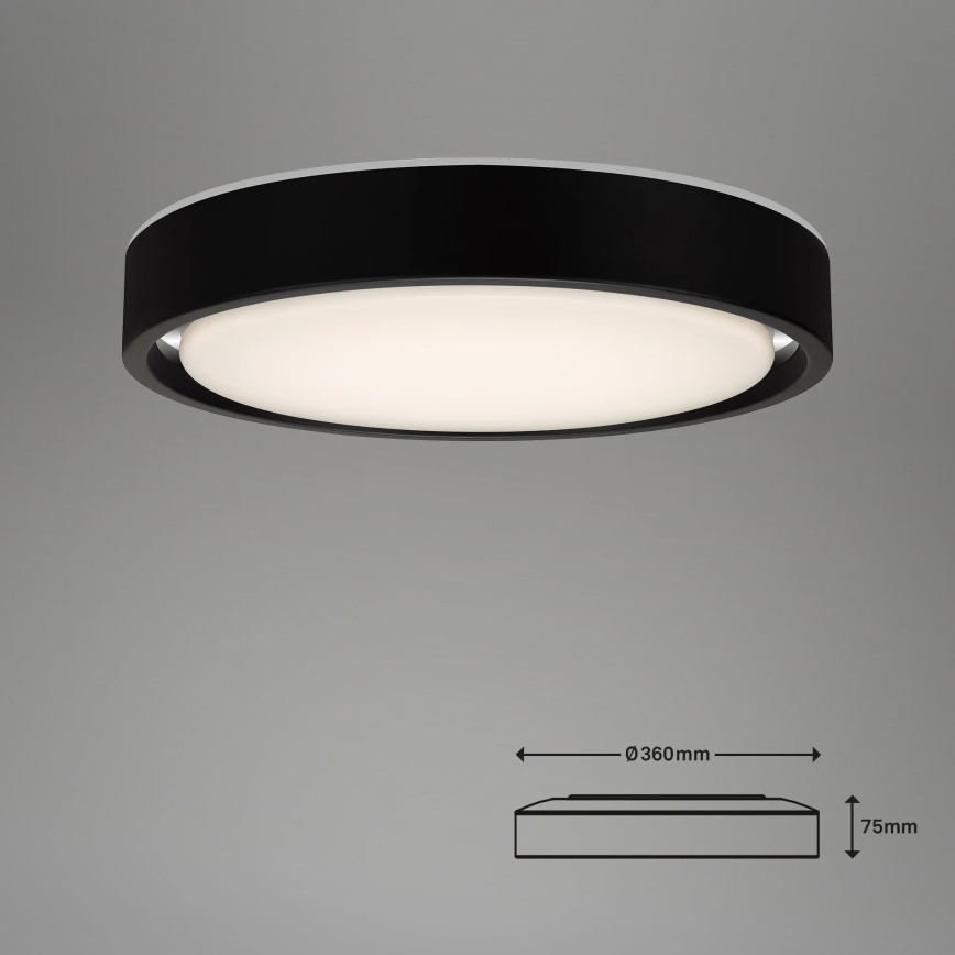 Briloner 3227-015 - LED RGB Димируем плафон със сензор TALENA LED/24W/230V черен + дистанционно управление