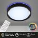Briloner 3227-015 - LED RGB Димируем плафон със сензор TALENA LED/24W/230V черен + дистанционно управление