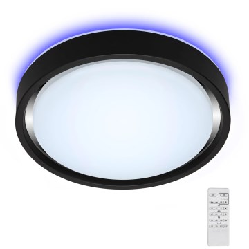 Briloner 3227-015 - LED RGB регулируемо таванно осветително тяло със сензор TALENA LED/24W/230V черно + дистанционно управление