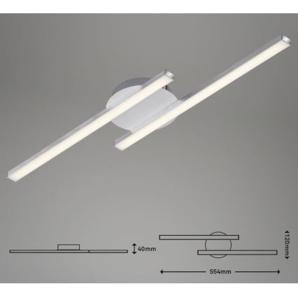 Briloner 3257-029 - LED Полилей за повърхностен монтаж GO 2xLED/6W/230V
