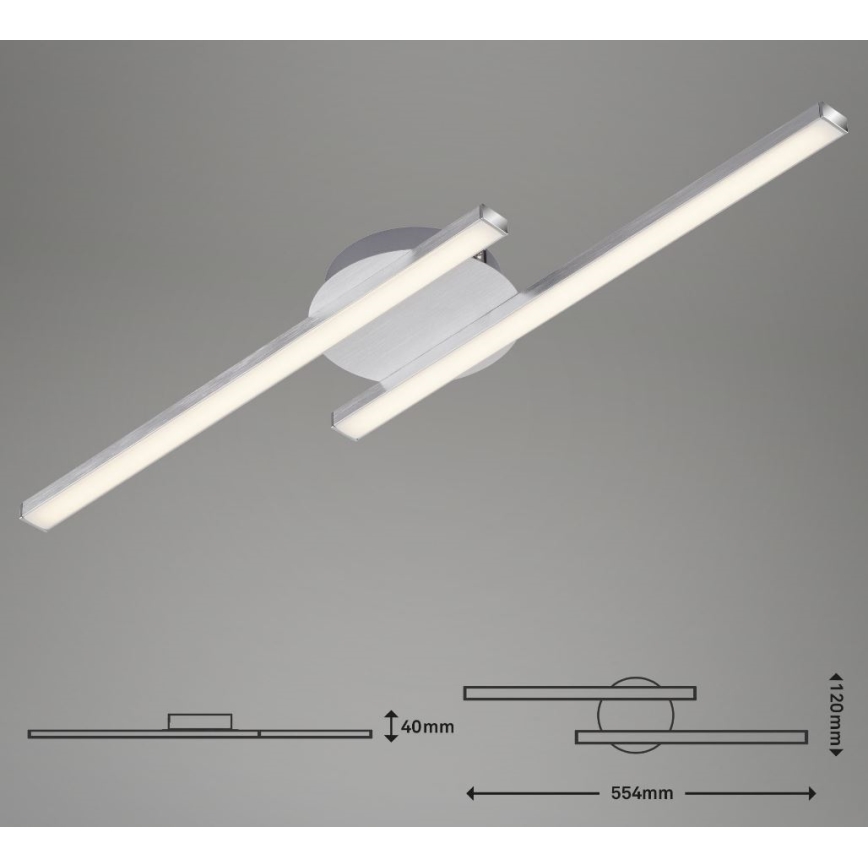 Briloner 3257-029 - LED Полилей за повърхностен монтаж GO 2xLED/6W/230V