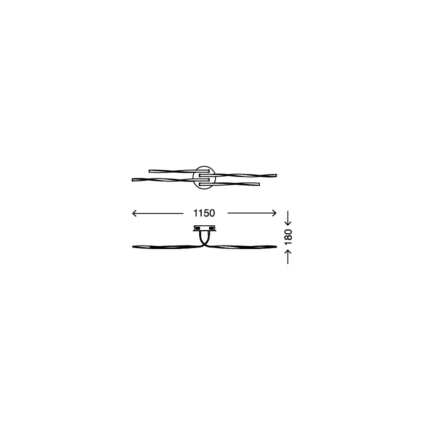 Briloner 3340-042 - LED Димируем плафон TWIN 4xLED/7,5W/230V