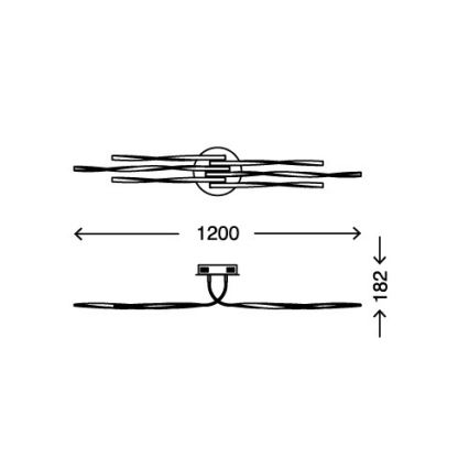 Briloner 3340-062 - LED Димируема Лампа за таван TWIN 6xLED/7,5W/230V