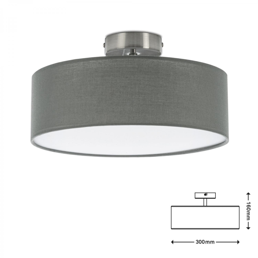 Briloner 3375-024 - Плафон 1xE27/40W/230V Ø 30 см сив