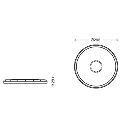 Briloner 3391-014 - LED Лампа FREE LED/18W/230V Ø 29 cм