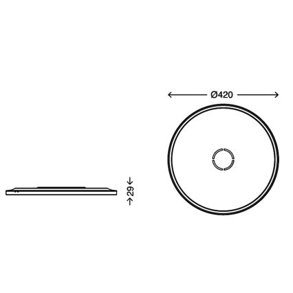 Briloner 3392-015 - LED Лампа FREE LED/22W/230V ⌀ 42 cм