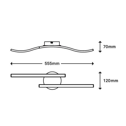 Briloner 3449-015 - LED Повърхностен полилей GO 2xLED/6W/230V