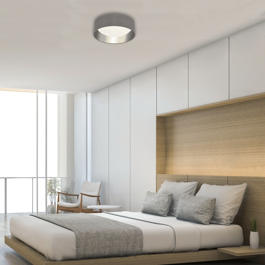 Briloner 3482014 - LED Плафониера MAILA STARRY LED/12W/230V сив/сребрист