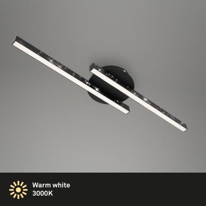 Briloner 3517-025 - LED Полилей за повърхностен монтаж REY 2xLED/6W/230V черен