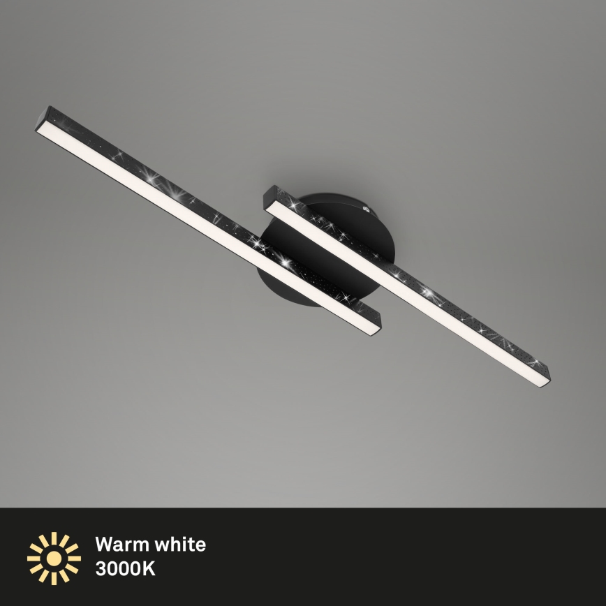 Briloner 3517-025 - LED Полилей за повърхностен монтаж REY 2xLED/6W/230V черен