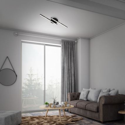 Briloner 3517-025 - LED Полилей за повърхностен монтаж REY 2xLED/6W/230V черен