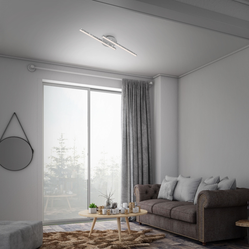 Briloner 3517-028 - LED Полилей за повърхностен монтаж REY 2xLED/6W/230V лъскав хром