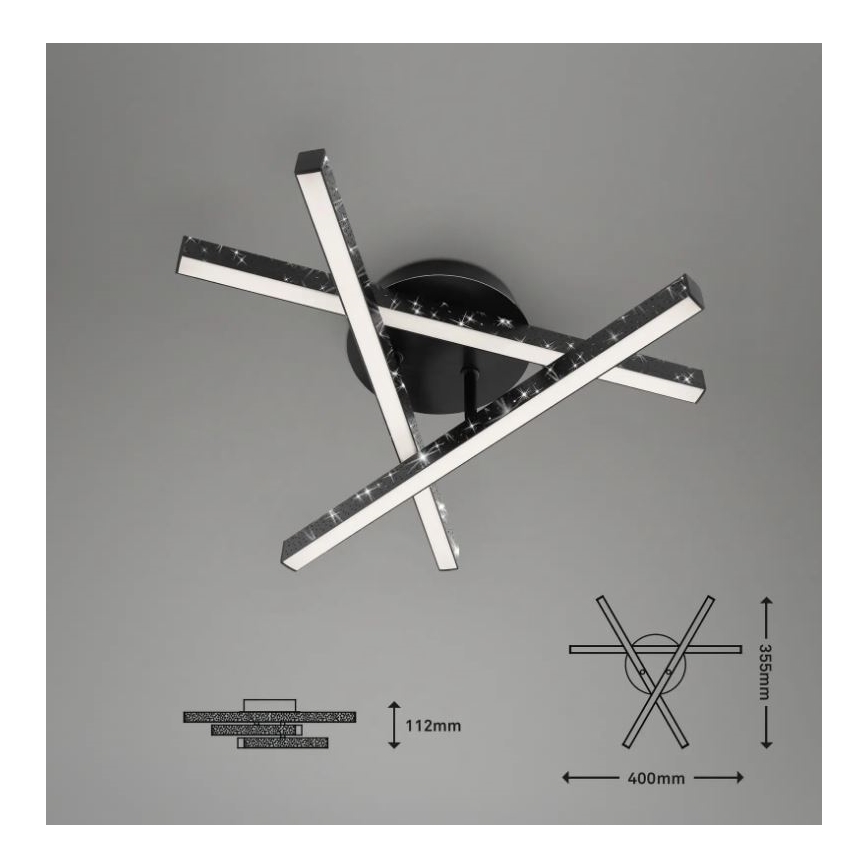 Briloner 3518-035 - LED Полилей за повърхностен монтаж REY 3xLED/5W/230V