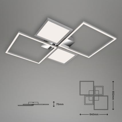 Briloner 3530-018 - LED Димируем полилей за повърхностен монтаж FRAME LED/40W/230V 3000-6500K + дистанционно управление