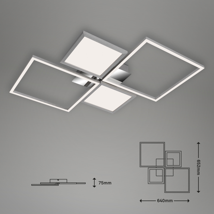 Briloner 3530-018 - LED Димируем полилей за повърхностен монтаж FRAME LED/40W/230V 3000-6500K + дистанционно управление