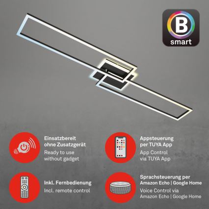 Briloner 3538-015 - LED Димируем полилей FRAME 2xLED/20W/230V 2700-6500K Wi-Fi Tuya + дистанционно управление