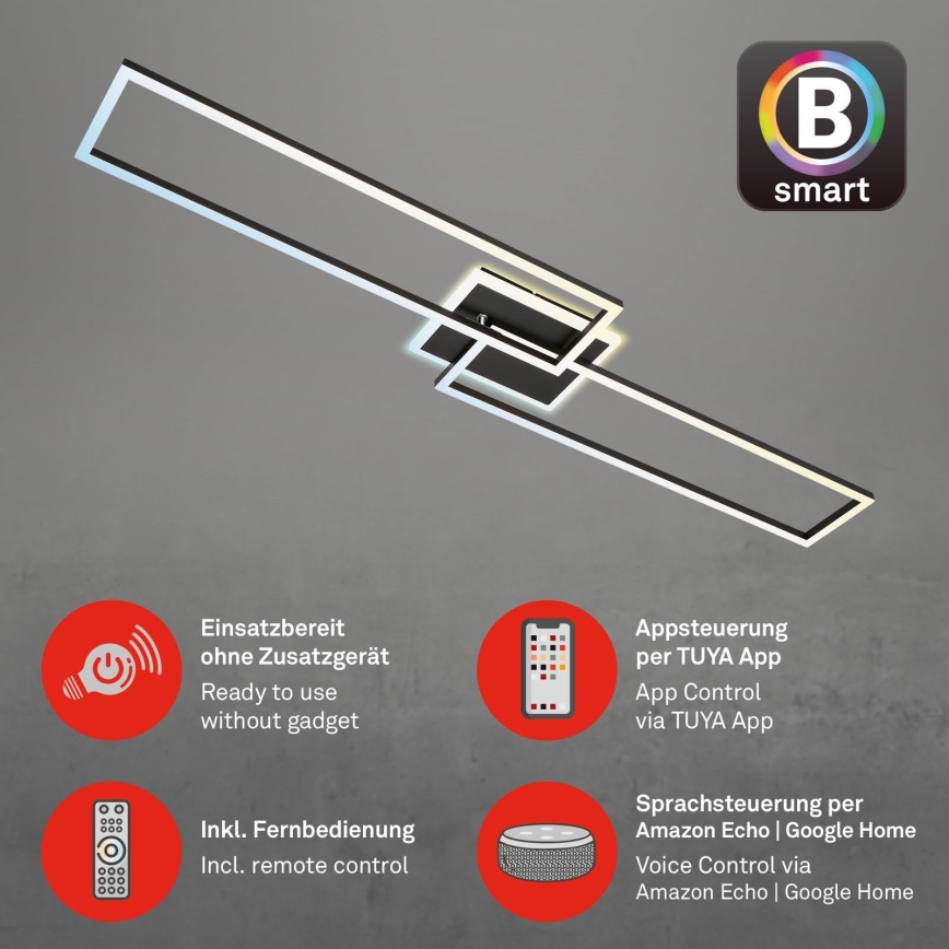Briloner 3538-015 - LED Димируем полилей FRAME 2xLED/20W/230V 2700-6500K Wi-Fi Tuya + дистанционно управление