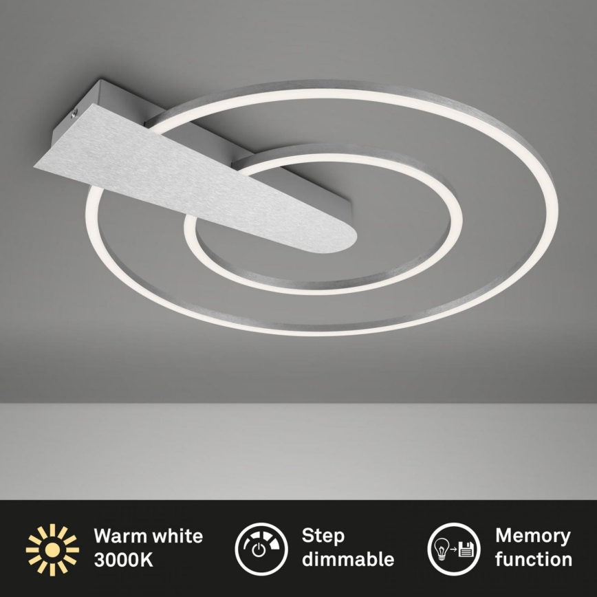 Briloner 3543-018 - LED Димируем плафон NICO LED/25W/230V матов хром