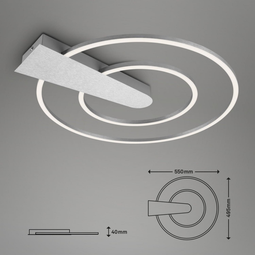 Briloner 3543-018 - LED Димируем плафон NICO LED/25W/230V матов хром