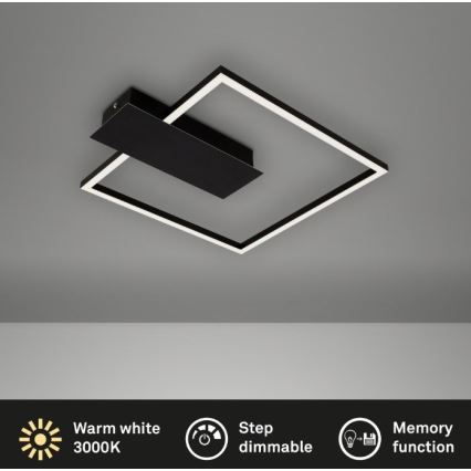 Briloner 3544-015 - LED Димируем плафон NICO LED/12W/230V черен