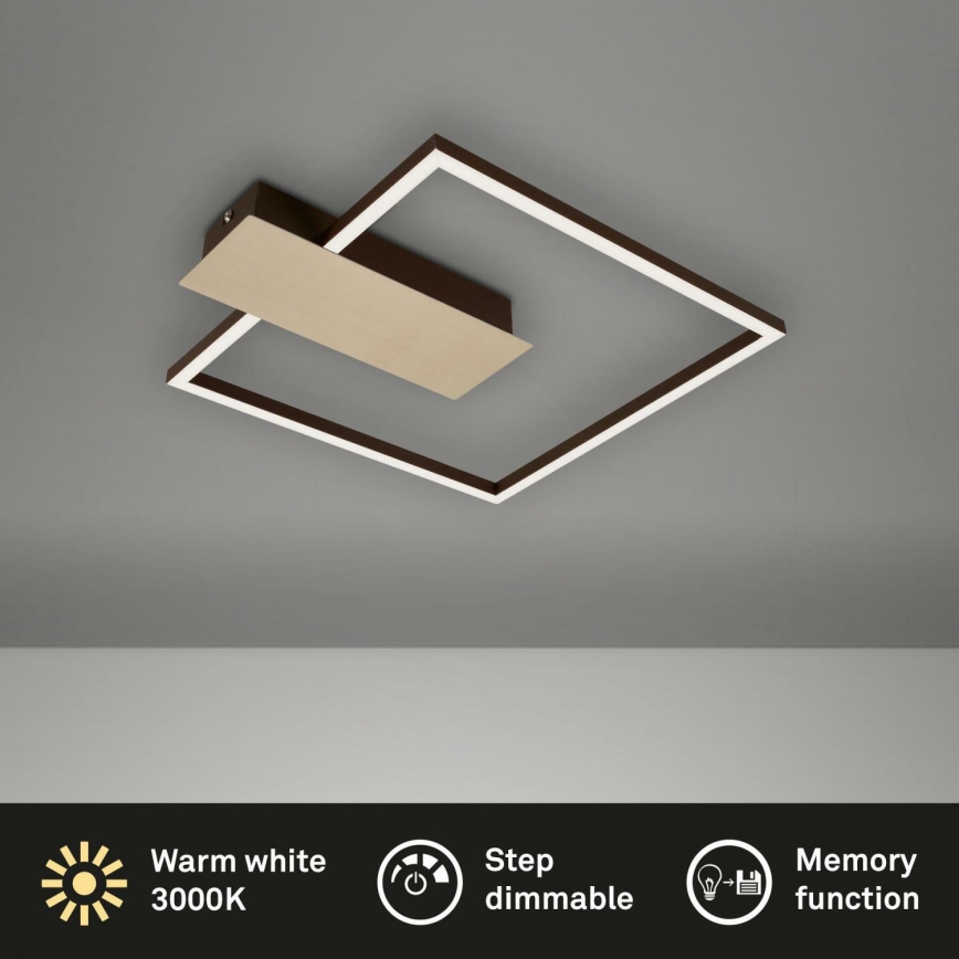 Briloner 3544-017 - LED Димируем плафон NICO LED/12W/230V златист