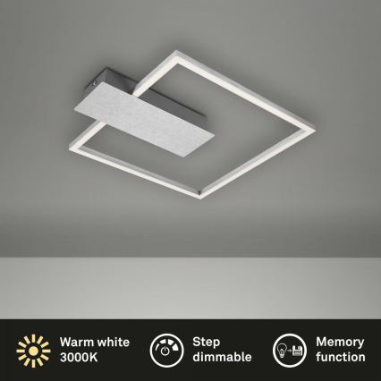 Briloner 3544-018 - LED Димируем плафон NICO LED/12W/230V матов хром